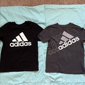 Adidas Kids' Black and Dark Gray Tees